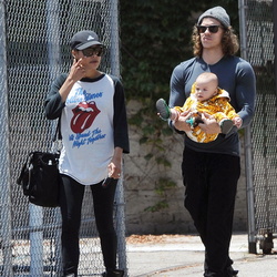 05-11 - Naya Rivera - Ryan Dorsey - and baby Josey leaving a baby class in Los Angeles